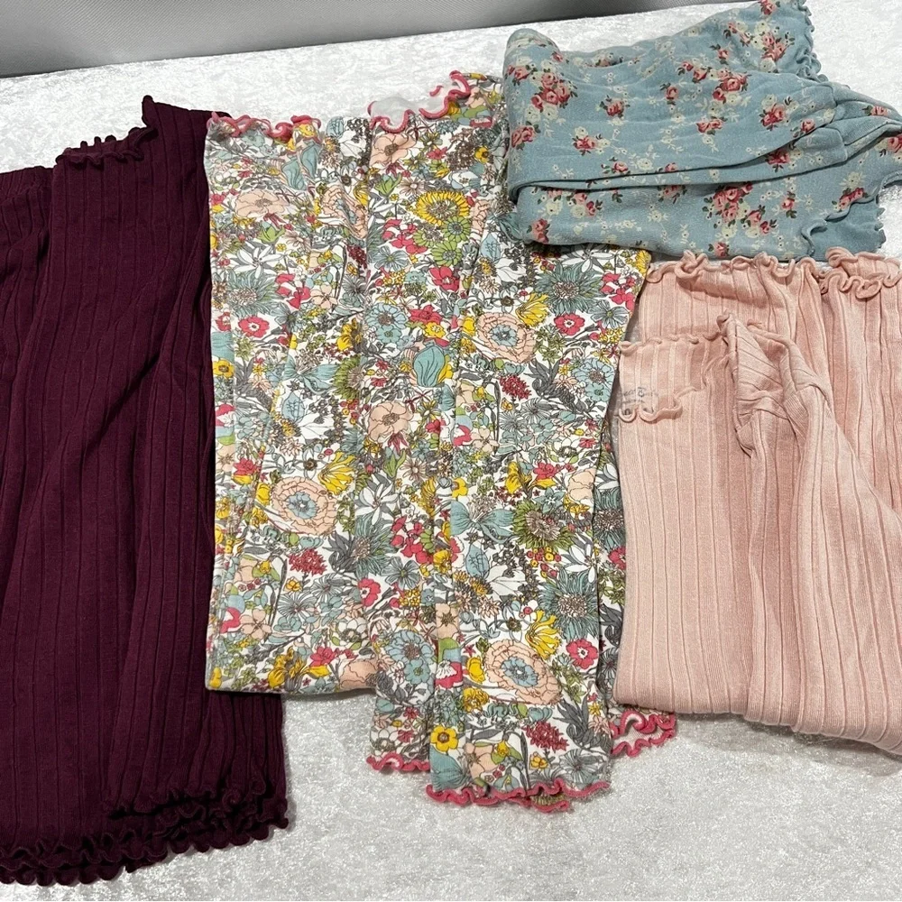 Vaenait Baby Pajama Bundle Lot 6 Pieces Size 120 (XL) 6-7 Years Old Girls Modal